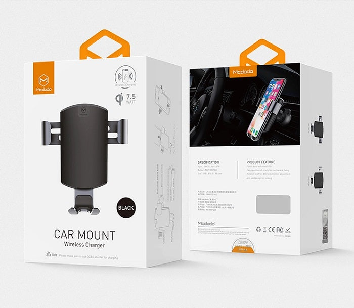 QI Wireless KFZ Halterung Ladegerät 7.5W QC3.0 Fast Charging schnell laden